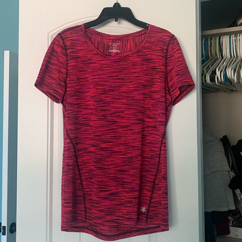 Tek Gear DryTek short sleeve workout shirt S small red purple black